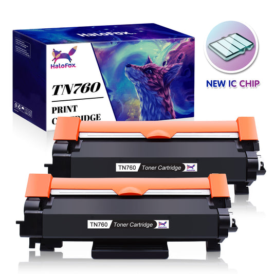 TN760 Toner Cartridge Replacement (2 Black)