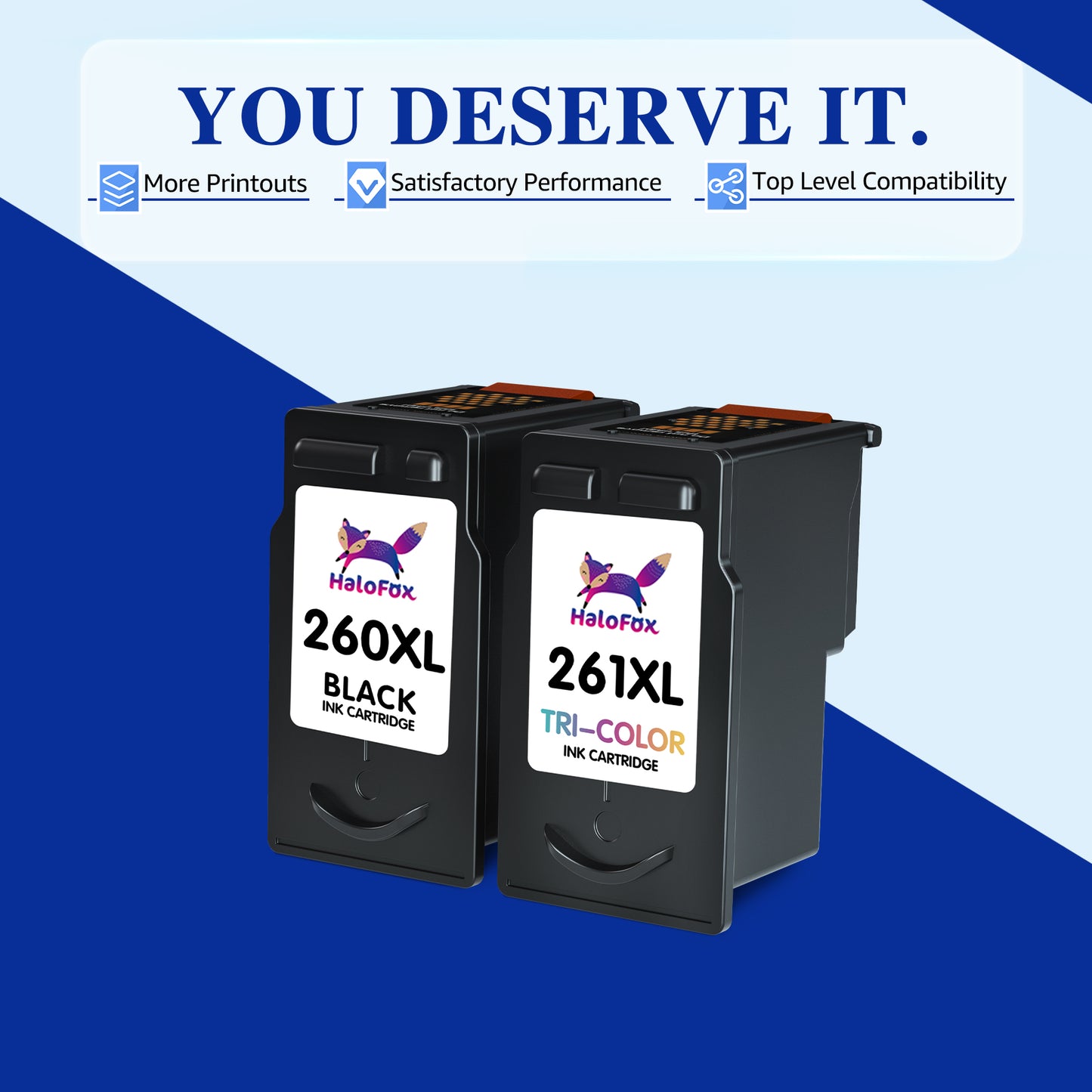 Halofox PG-260 CL-261 Ink Cartridges (1 Pack)