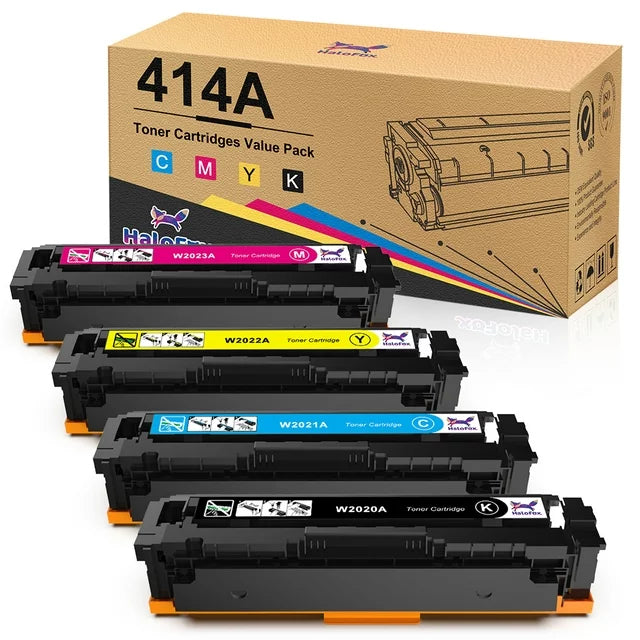 (NO CHIP) HaloFox Compatible Toner Cartridge  M479fdn M454dn Toner Printer (Black Cyan Yellow Magenta,4-Pac