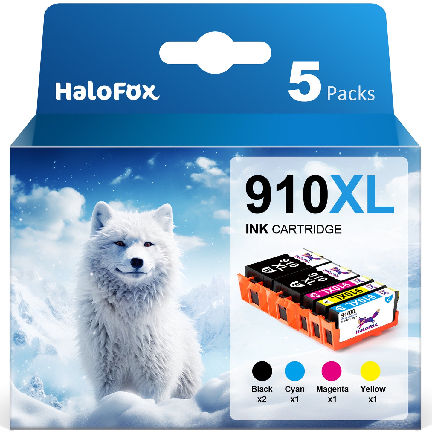 910 XL Ink 910XL 910 Ink for HP 910XL Ink Cartridges Combo Pack Compatible with HP OfficeJet Pro 8020 8025 8028 8035 8030 8010 8015 8018 8022 Printer (2 Black, 1 Cyan, 1 Magenta, 1 Yellow, 5 Packs)