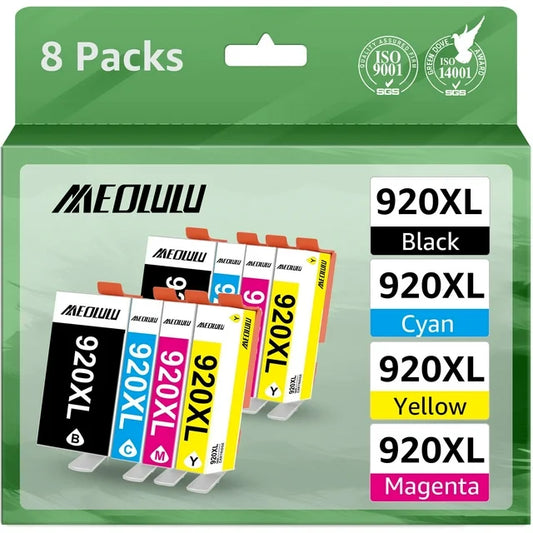 920XL Ink Cartridge Compatible for HP(2 Black,2 Cyan,2 Magenta,2 Yellow)