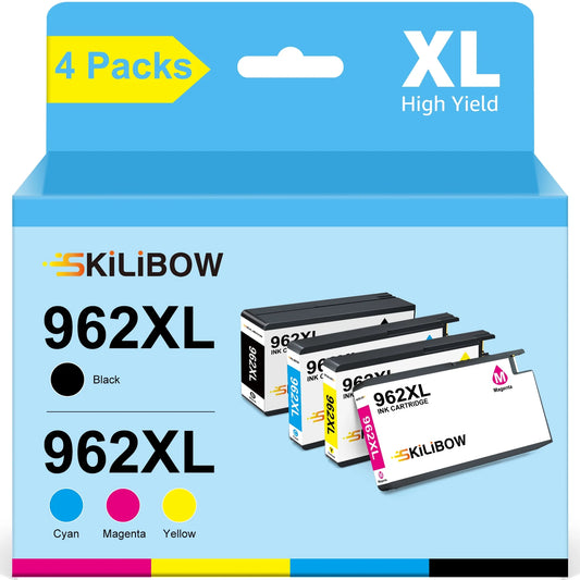 962 Ink Cartridge Replacement for HP (4Pack: 1Black/1C/1Y/1M)