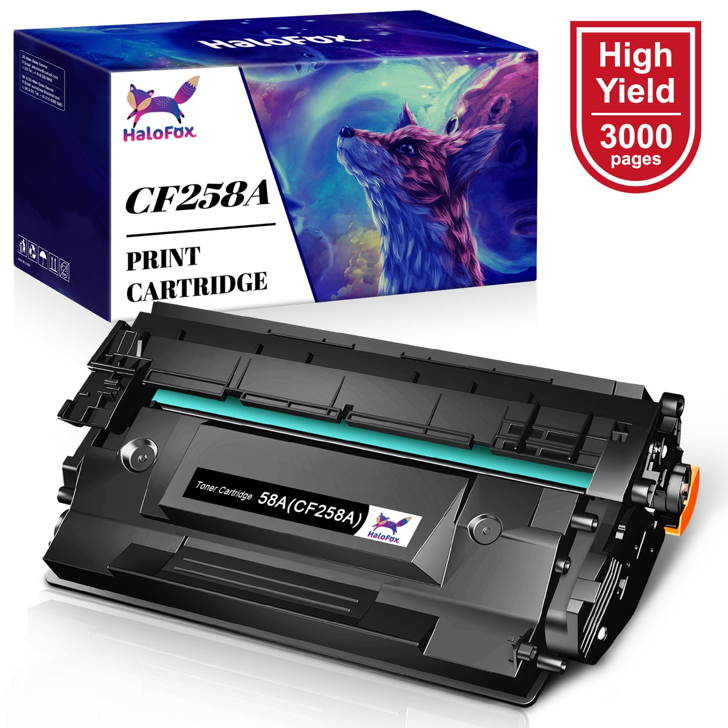 Compatible for HP 58A (CF258A) Toner Cartridge (Black, 1 Pack)