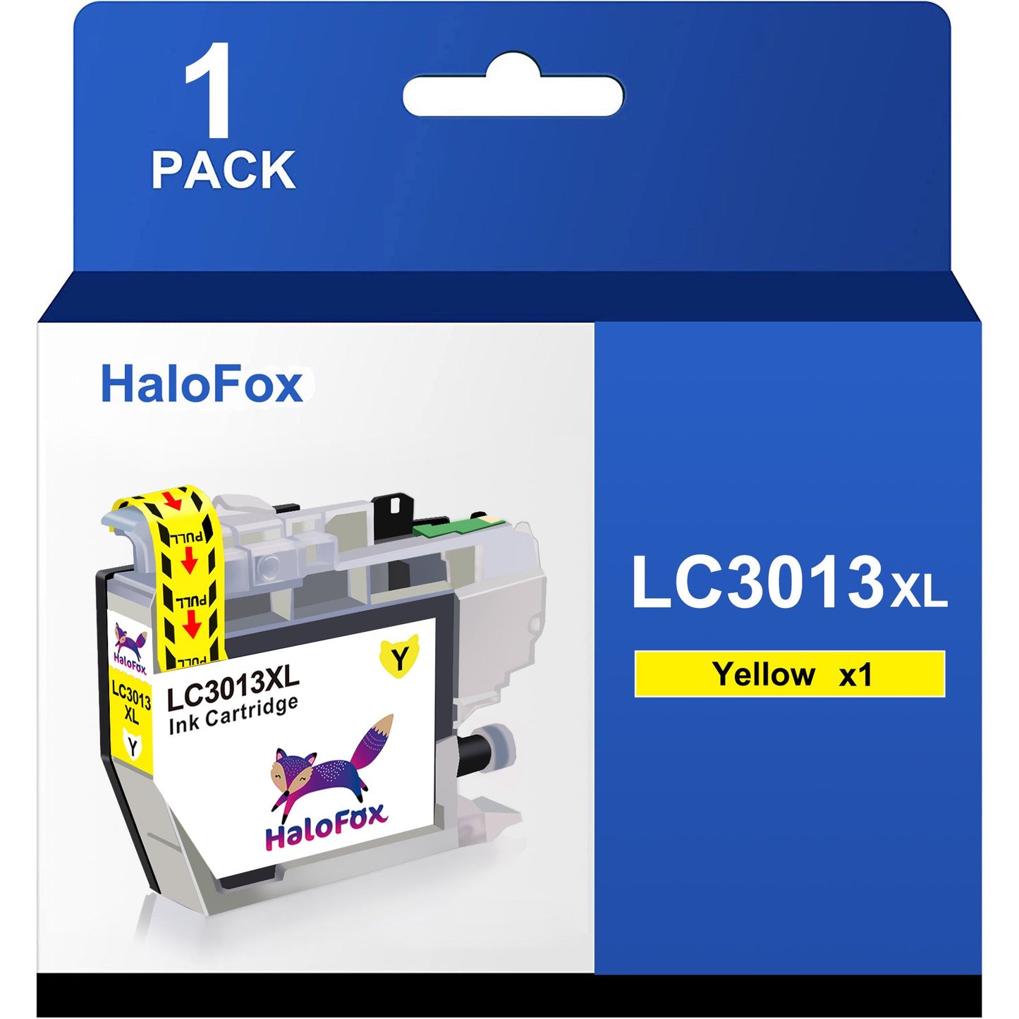 Halofox 3013XL 3011XL Yellow Ink Cartridge Replacement for Brother (1 Pack)