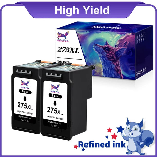 275XL Ink Cartridge for Canon(Black,2 Pack)