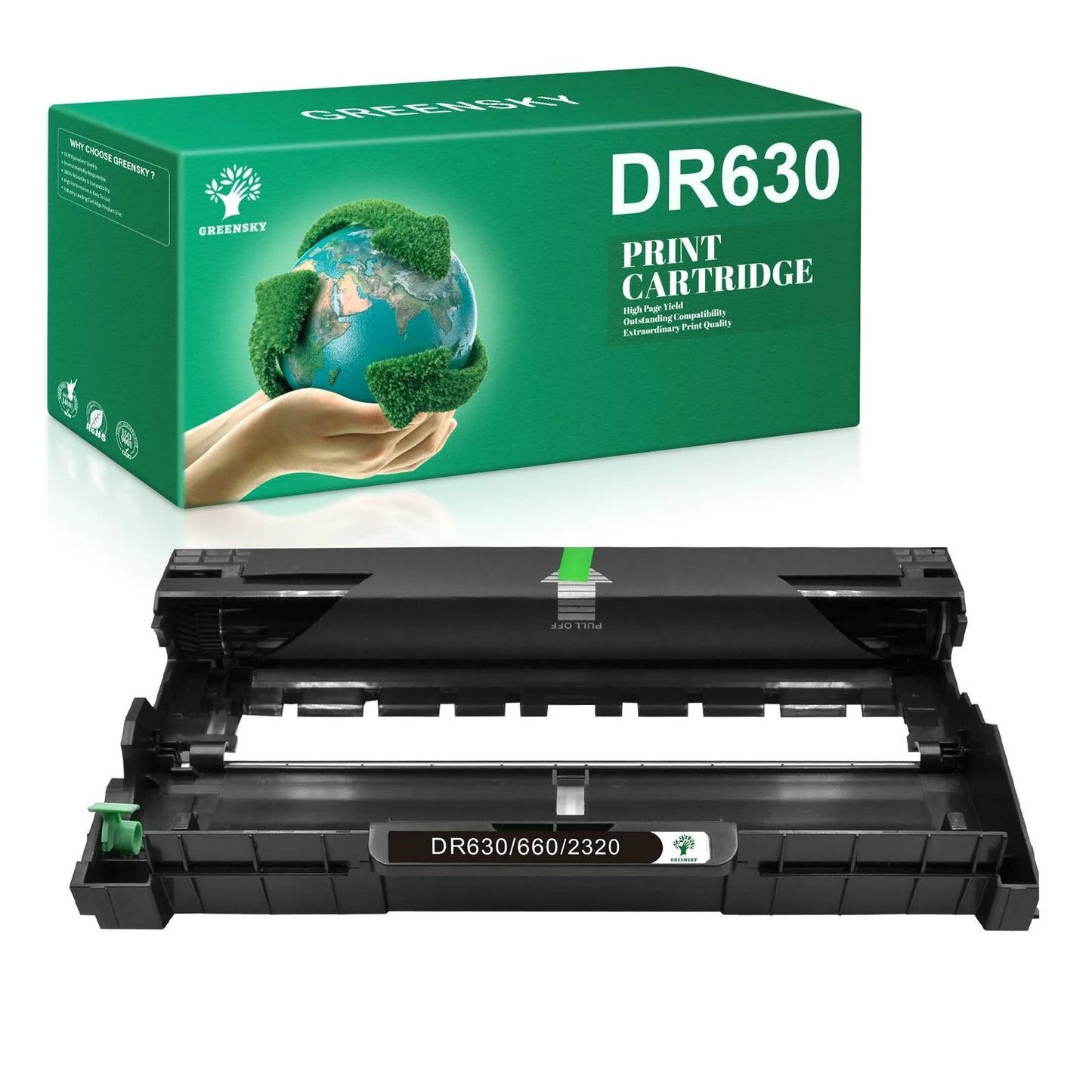 DR630 GREENSKY Compatible Drum-Unit Replacement for Brother (Black, 1-Pack)