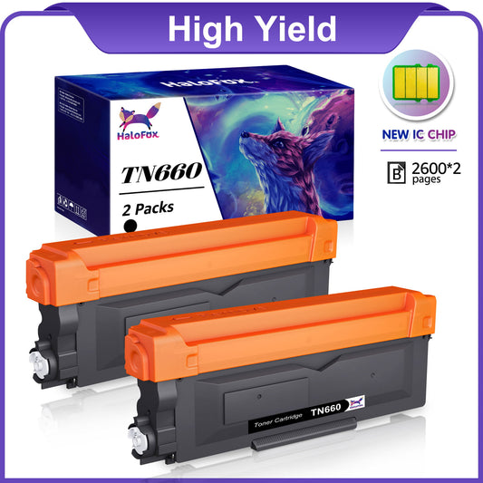 TN660 TN630 Toner Cartridge (Black,2 Pack)