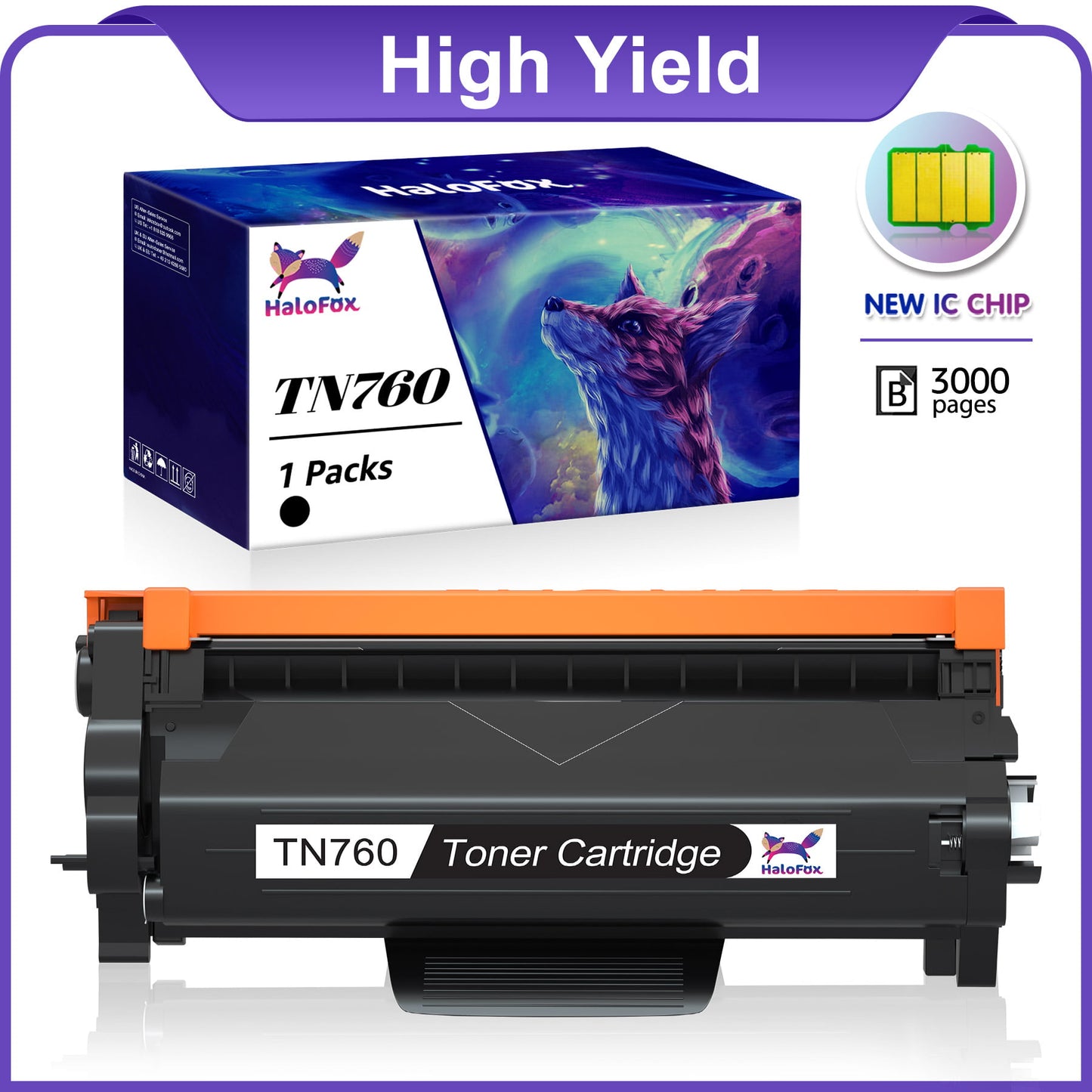 TN760 TN730 Toner Replacement (Black,1 Pack)