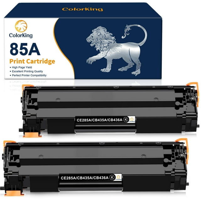 CE285A 85A Black Toner Cartridge Compatible for HP 85A CE285A for HP LaserJet Pro P1102w P1102whp M1217nfw M1212nf M1132 M1210 MFP M1212 M1217 P1102 P1005 Series Printer Ink (Black, 2-Pack)