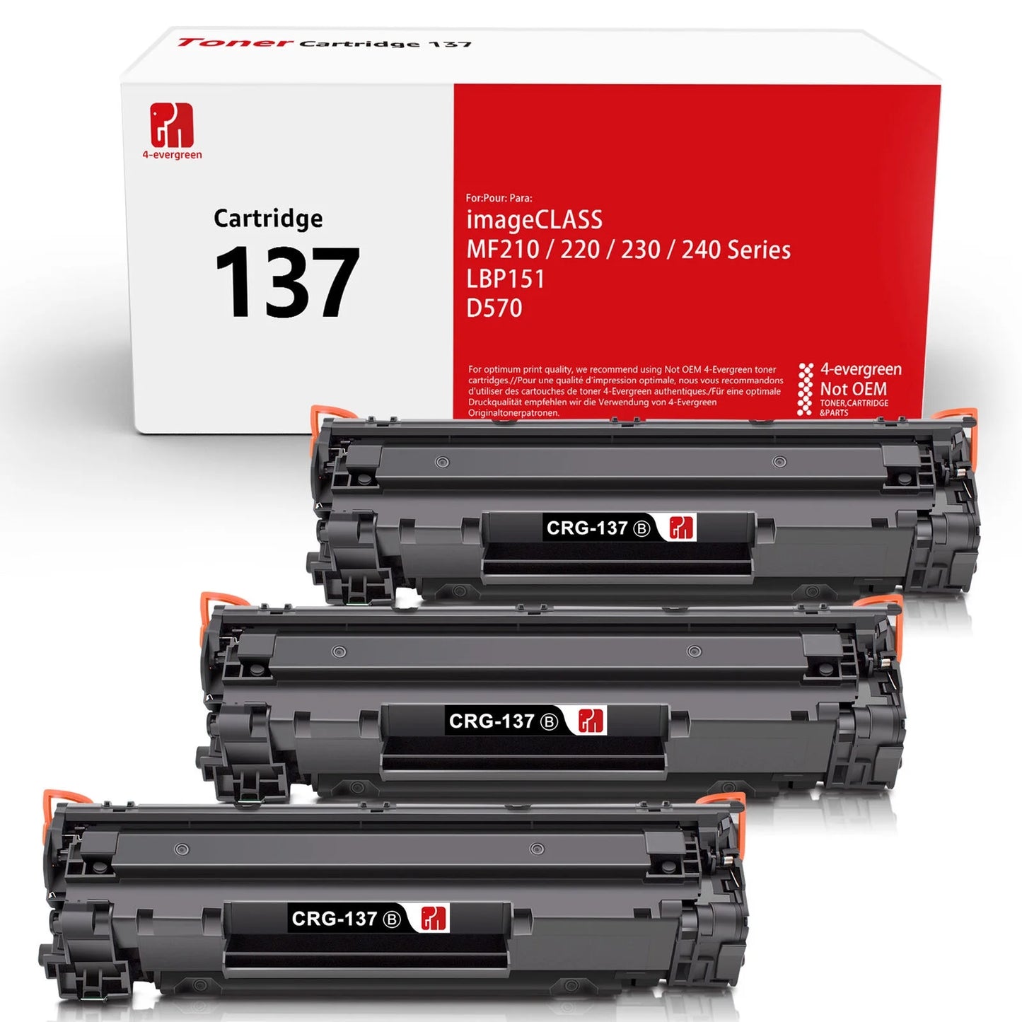 Canon 137 Canon CRG137 Black Toner Cartridge,Replacement 3 Pack