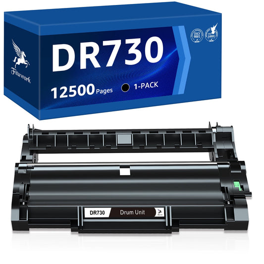 DR730 DR-730 Drum Unit Black Replacement for Brother (1 Pack, without Toner)