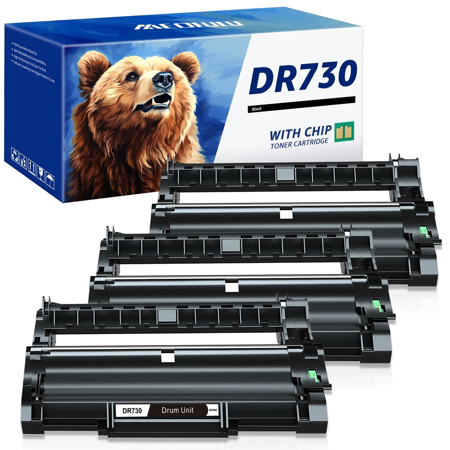 DR730 Drum Unit (Not Toner) Replacement for Brother (3 Drum)