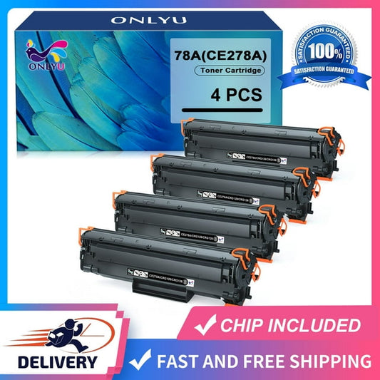 HP 78A Toner Cartridges HP CE278A Replacement for HP CE278A 78A Toner Cartridge HP 1536dnf MFP P1606dn 1606dn P1606 MFP M1536dnf P1566 P1560 Toner Cartridge Printer Ink (Black, 4-Pack)