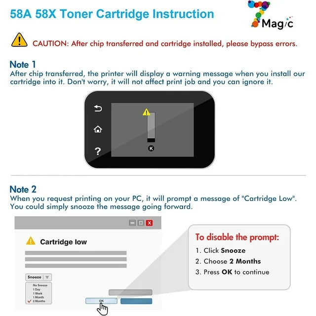 7Magic 148A 148A Toner Cartridge (with Chip, 3000 Pages) Replacement for HP Printer (1 Black)