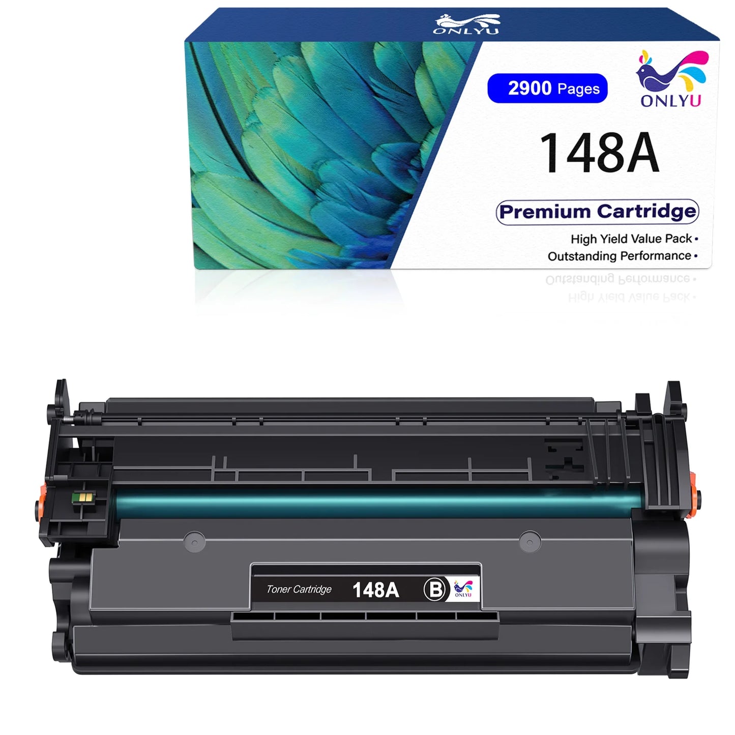 148A Black Toner Cartridge High Yield (with Chip, 3000 Pages) Replacement for HP Printer (1 Black)