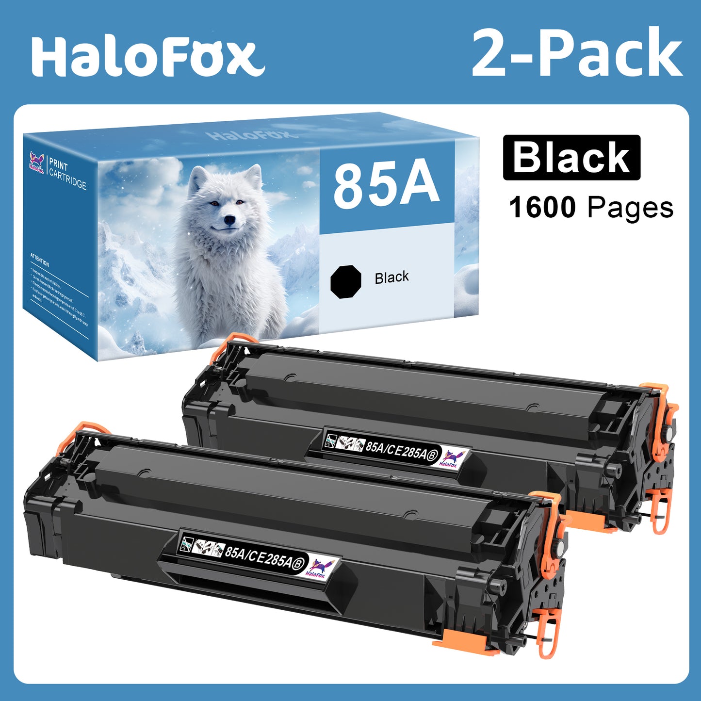 CE285A Toner Cartridge 85A Toner Cartridge Replacement for HP 85A CE285A Toner Cartridge for HP Pro P1102w 1102w M1212nf MFP P1109w M1210 P1102w Ink Cartridge (Black, 2 Packs)