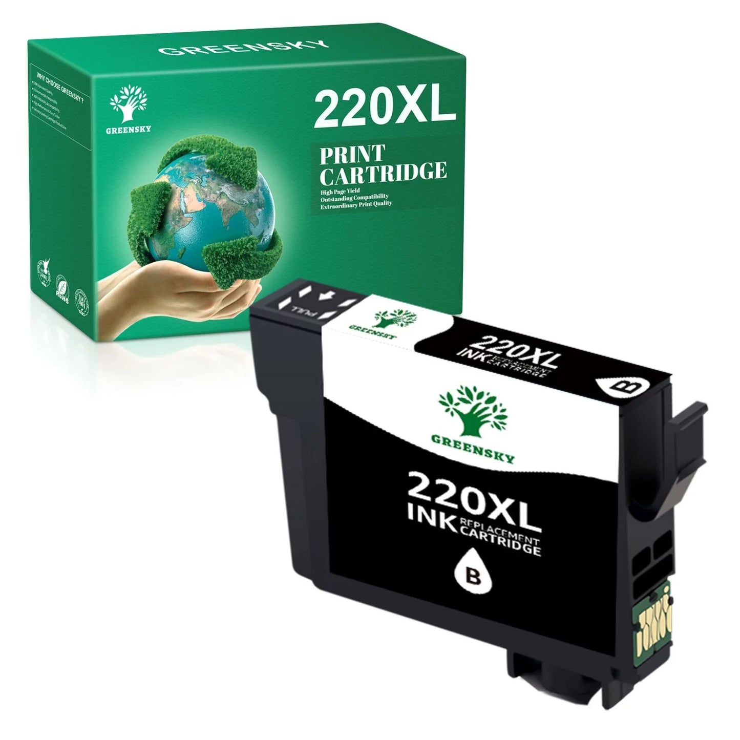 220XL Ink Cartridges Replacement for Epson（1 Black ）