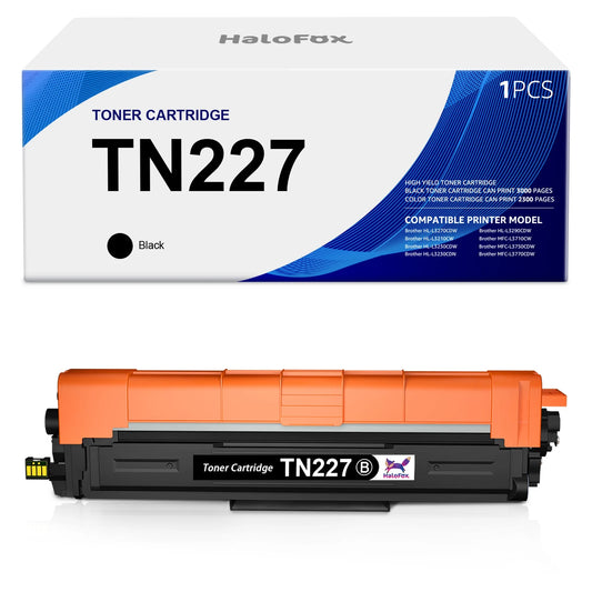 High Yield Black TN227 TN223 TN227BK TN 223 TN 227BK TN223BK Toner Cartridges Compatible for Brother(1 Pack)