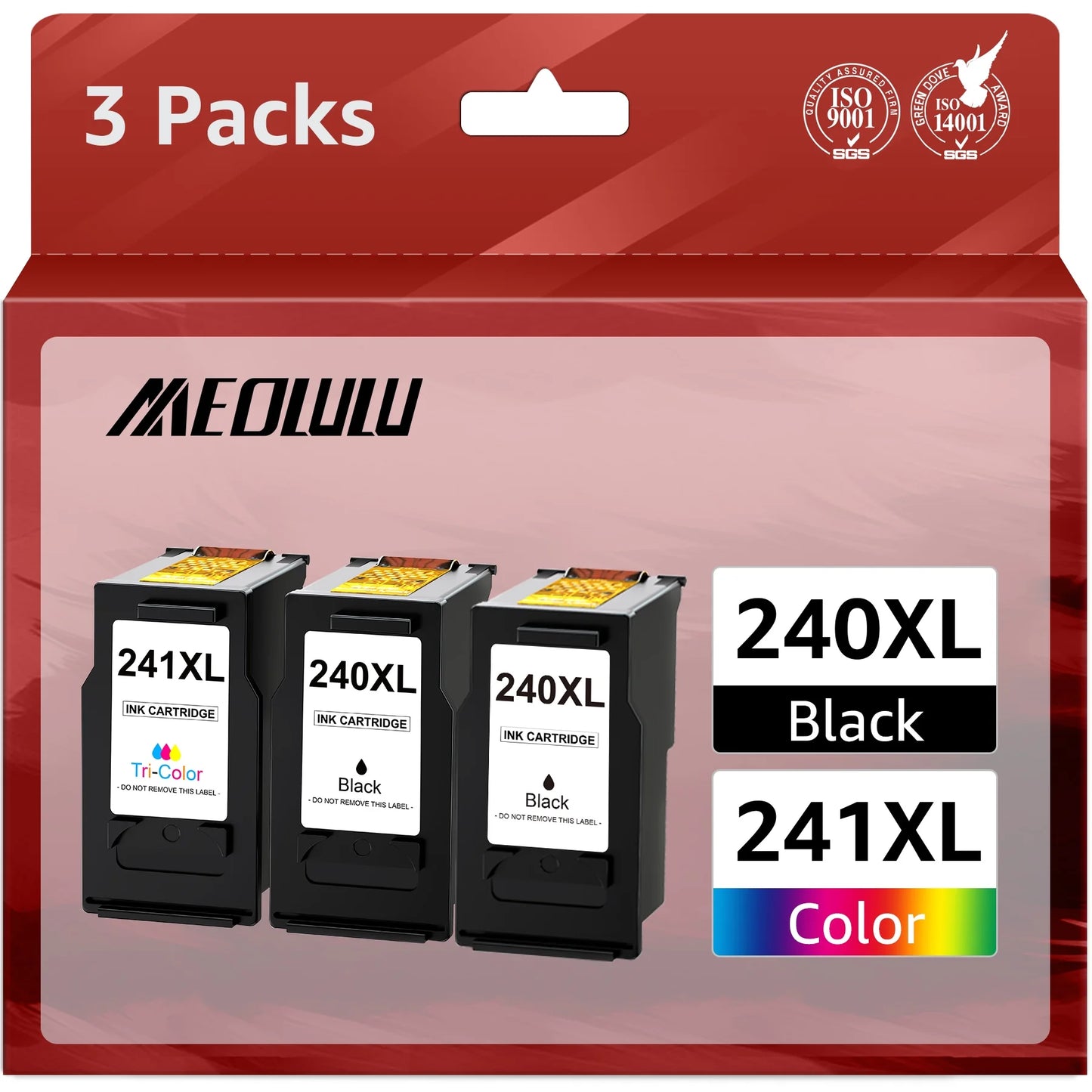 PG-240 XL Black Ink Cartridge Replacement for Canon(3 Pack)