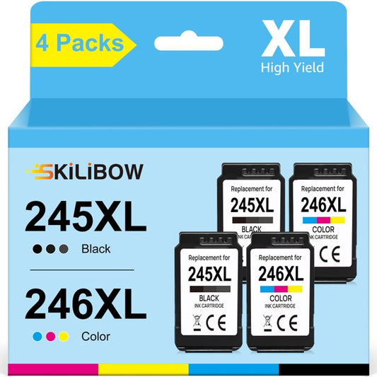 PG-245XL Ink Cartridge for Canon 245XL 246XL Ink Cartridge for Canon(4 Pack)