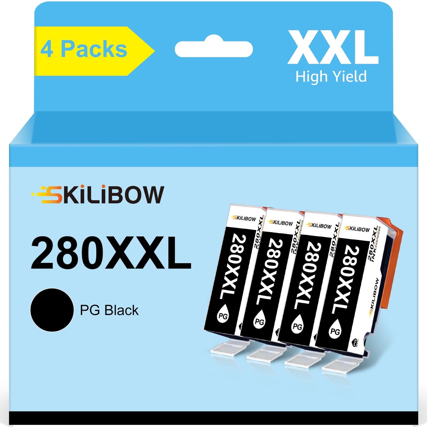 PGI-280XXL CLI-281XXL Compatible to Ink Cartridge Replacement for Canon (4 Large Black)