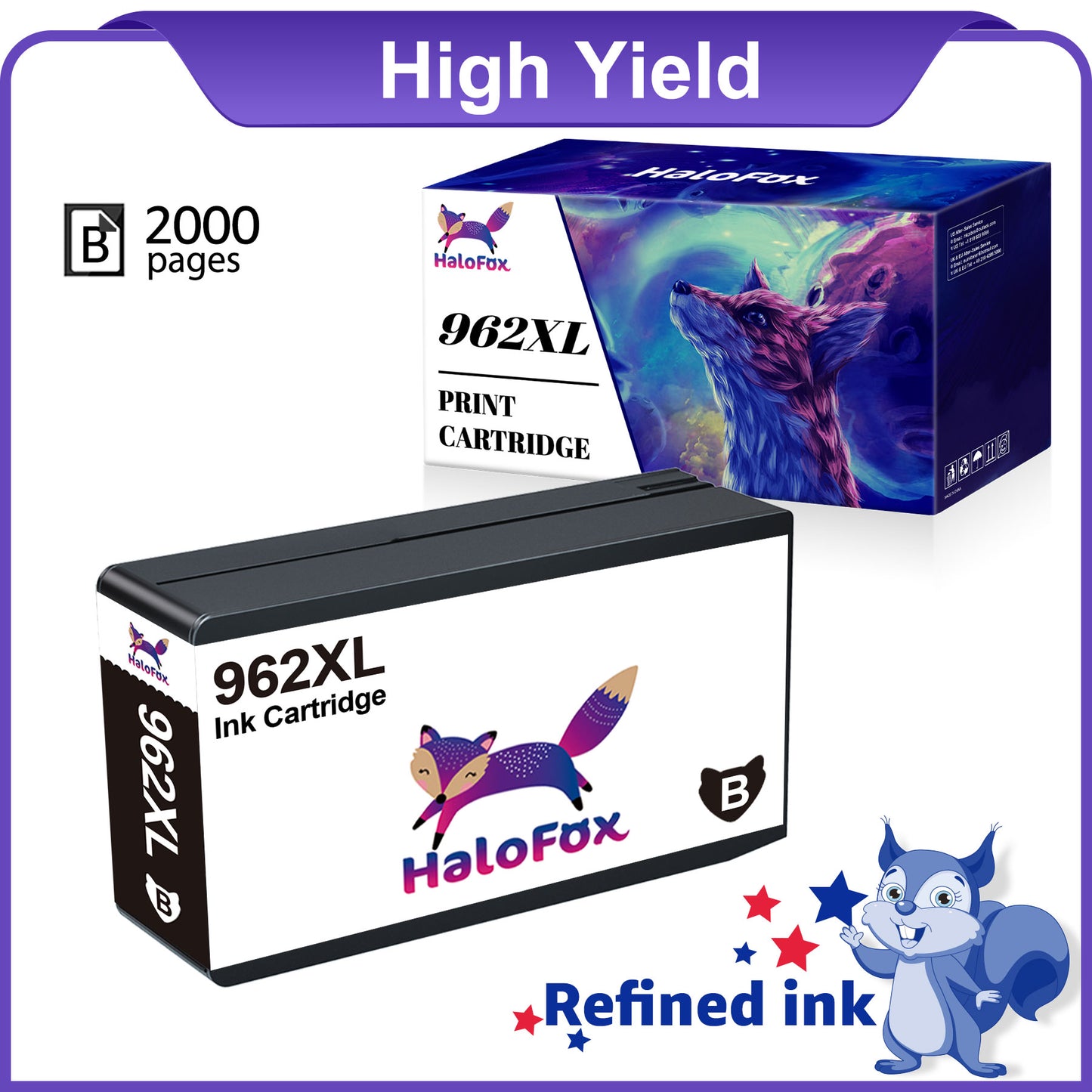 Halofox 962XL Ink Replacement for HP 962 Ink Cartridge (1 Pack)