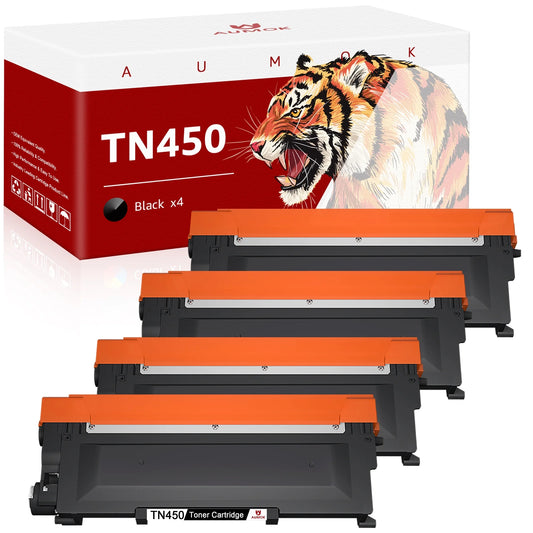 TN450 TN420 Toner Cartridge Replacement for Brother(Black, 4-Pack)