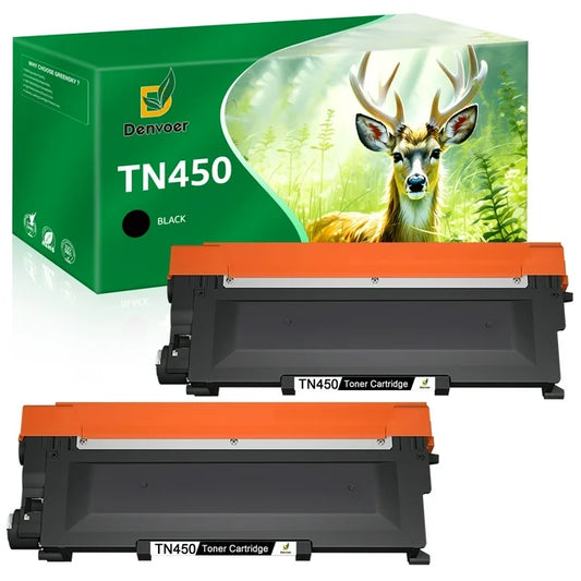 TN450 Toner Cartridge Replacement for Brother(2 Black)