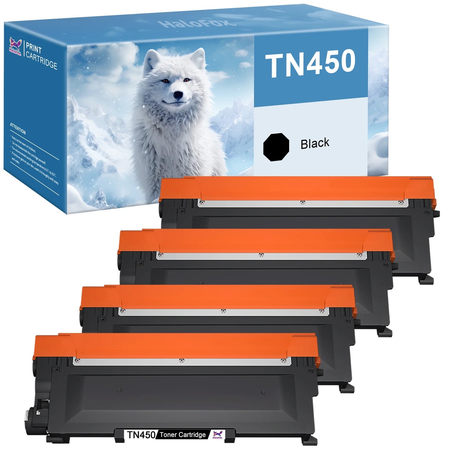 TN450 Toner Cartridges Replacement for Brother(Black, 4-Pack)