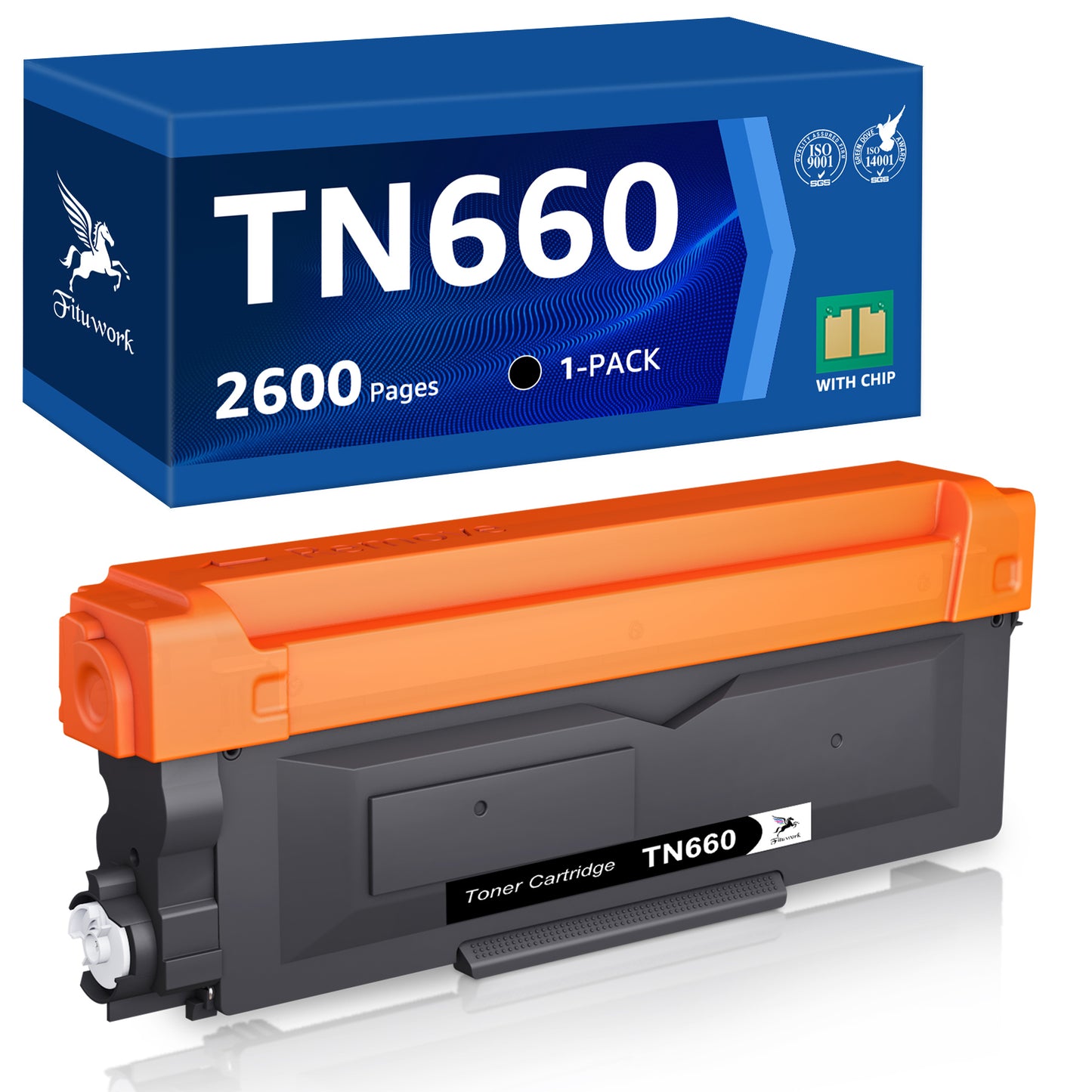 TN660 TN630 Toner Cartridge Compatible for Brother TN660 TN-660 TN-630 HL-L2300D HL-L2380DW HL-L2320D HL-L2340DW MFC-L2700DW MFC-L2740DW DCP-L2540DW Printer (Black, 1-Pack)