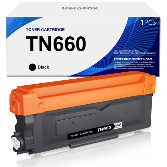 TN660 Toner Cartridge for Brother TN660 TN-660 TN630 TN 660 630 MFC-L2700DW MFC-L2740DW HL-L2320D HL-L2340DW HL-L2380DW Printer Ink (1 Black)