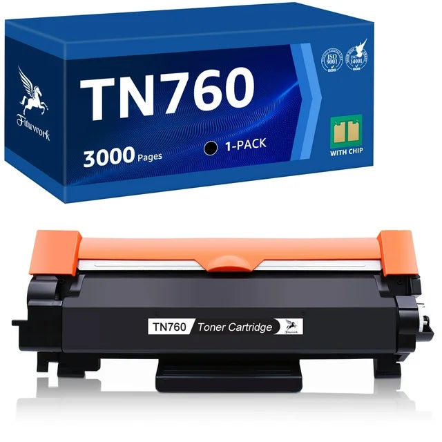 TN730 TN760 Toner Cartridge Compatible for Brother TN-760 TN 760 TN-730 730 for DCP-L2550DW MFC-L2710DW MFC-L2750DW HL-L2395DW HL-L2350DW HL-L2390DW HL-L2370DW Printer (Black, 1-Pack)