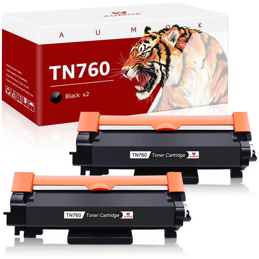 TN760 Toner for Brother TN730 TN 730 TN 760 Toner Cartridge for MFC-L2710DW DCP-L2550DW MFC-L2750DW L2730DW HL-L2395DW L2350DW HL-L2390DW L2370DW Printer(Black,2 Pack)