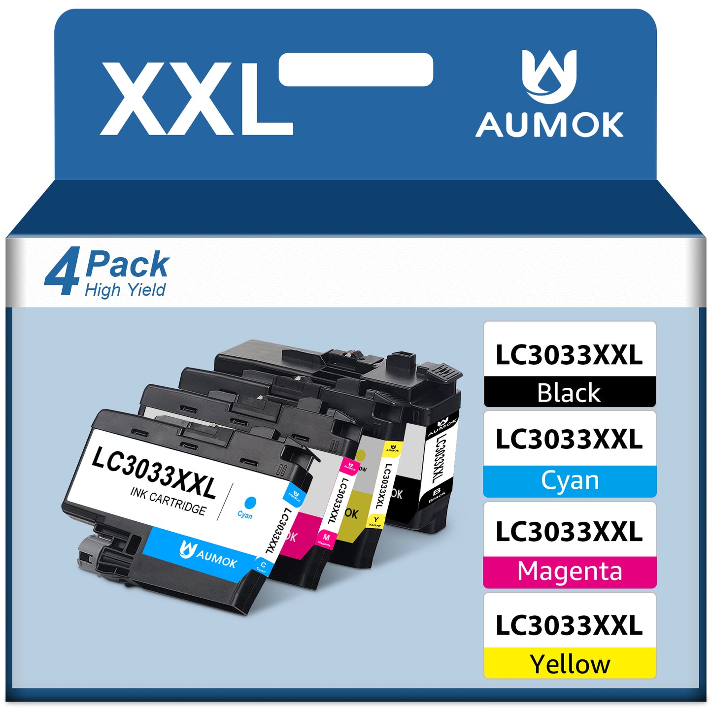 Brother 3033 LC3033 XXL LC3033XXL Ink Cartridge LC3035 Ink Cartridge Replacement for Brother Ink for Brother MFC-J995DW MFC-J805DW MFC-J815DW Printer (1 Black, 1 Cyan, 1 Magenta, 1 Yellow)