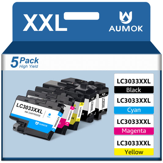 LC3033 Ink Cartridges LC3035 Ink Replacement for Brother 3033 LC3033XXL LC3033 LC3035XXL LC3035 Work for Brother MFC-J995DW MFC-J805DW MFC-J815DW (2 Black, 1 Cyan, 1 Magenta, 1 Yellow) 5 Packs