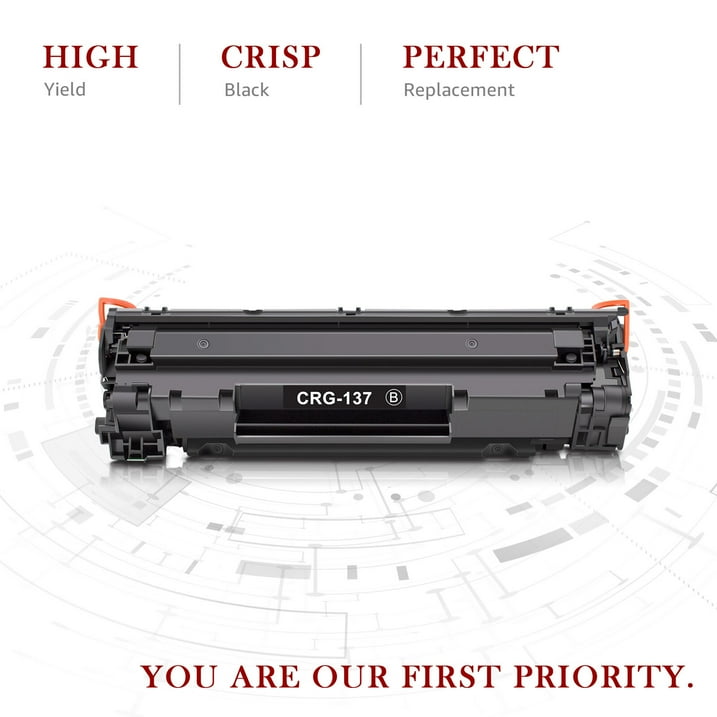 137 Black Toner Cartridges CRG 137 Toner Cartridges Replacement for Canon 137 CRG137 CRG-137 Toner Cartridges use with Canon ImageClass MF236n MF232w MF216n LBP151dw D570 Printer (Black, 4-Pack)