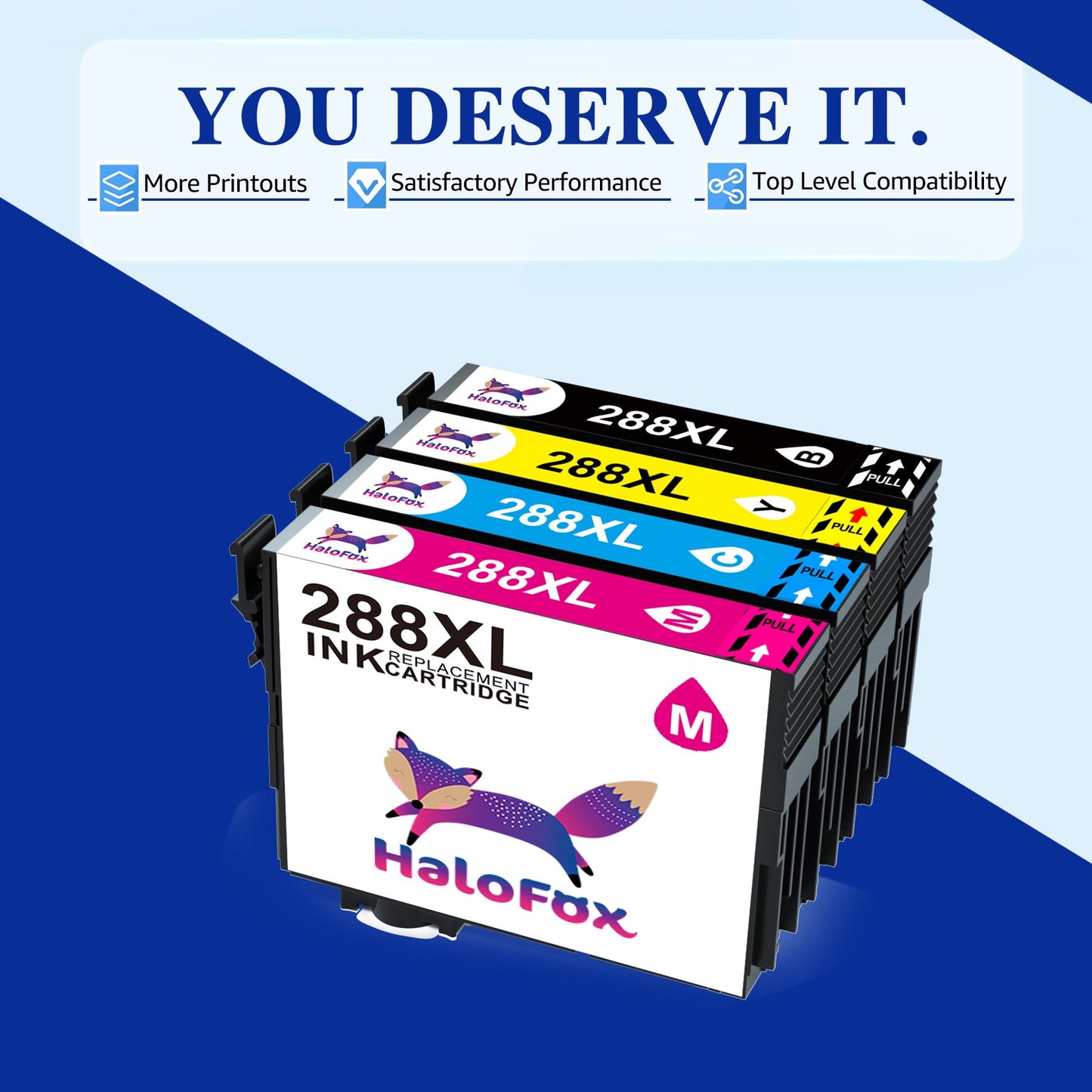 288XL Ink Cartridges with Latest Chip Replacement for Epson (4 Pack)