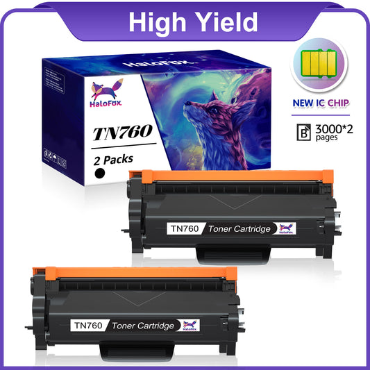 TN760 TN730 Toner Replacement (Black,2 Pack)