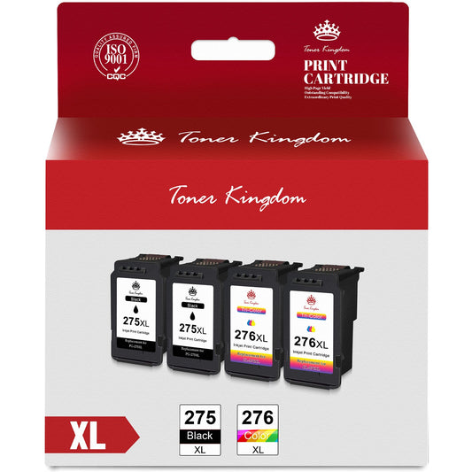 PG-275 CL-276 Ink Cartridges for Canon (2 Black, 2 Color)