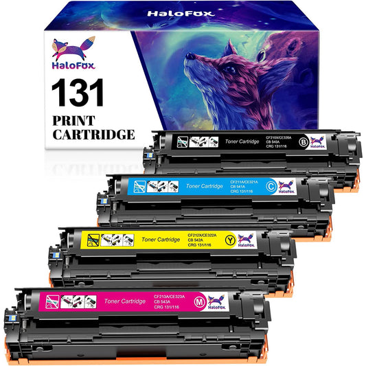 131A CF210A 131X CF210X Toner Cartridge Replacement for HPr(Black,Cyan,Magenta,Yellow,4 Pack)