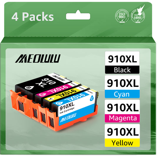 910XL 910 Ink Cartridge Replacement for HP 910XL 910 Combo Ink Cartridge for HP OfficeJet Pro 8020 8028 8035 8025 OfficeJet 8022 8010 8015 Printer ( Black Cyan Magenta Yellow, 4-Pack)