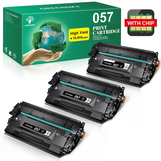 057 057H High-Yield Toner Compatible For Canon 057H(Black 3-Pack)