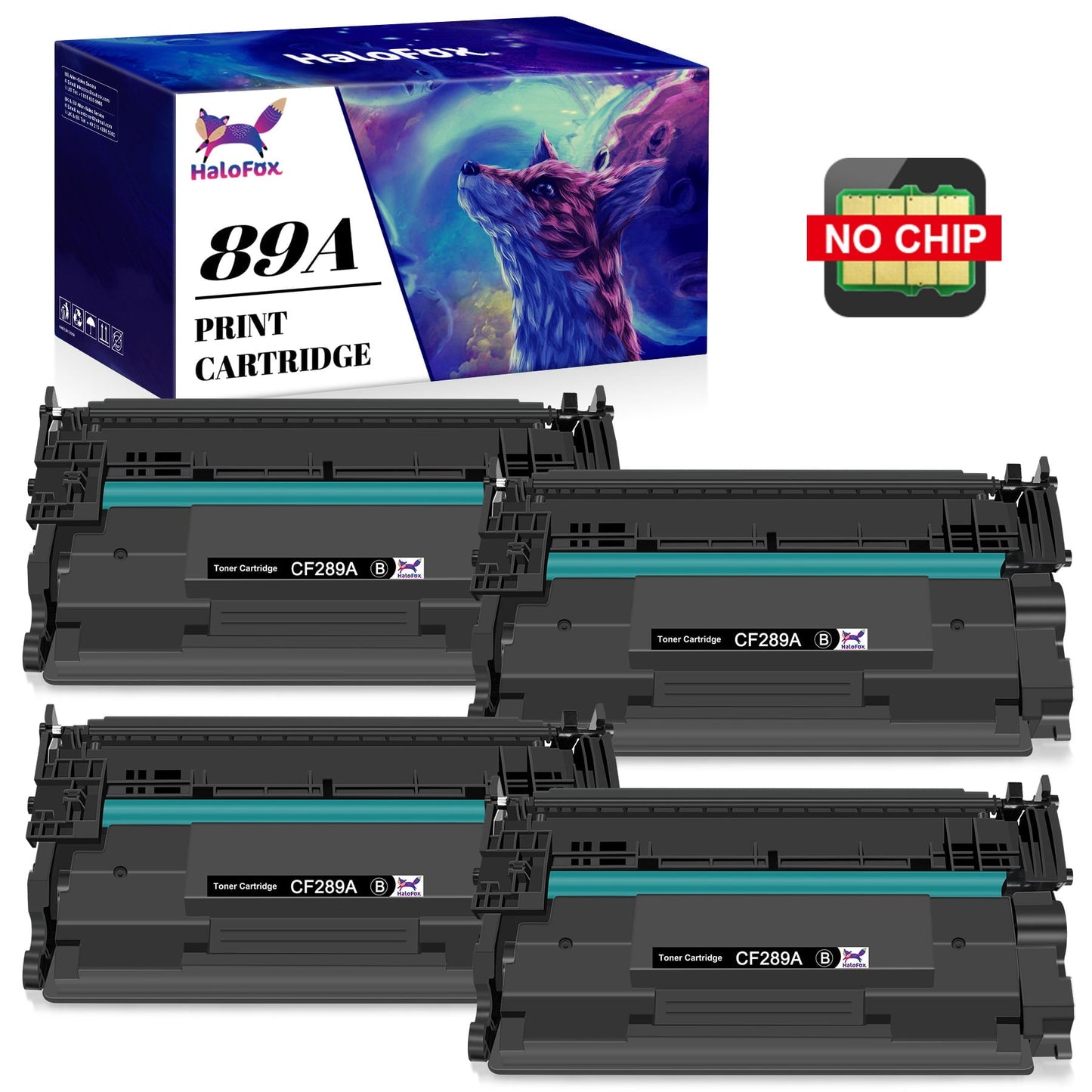 4 pack 89A (CF289A) Toner Cartridge compatible for HP 89A (CF289A) Toner Cartridge, Black