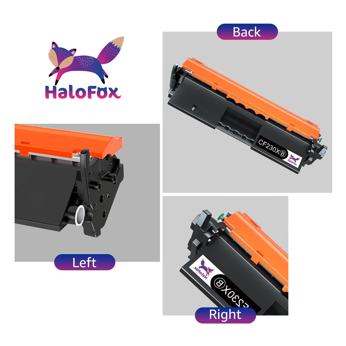 HaloFox CF230X 30X 30A CF230A Toner Cartridge Compatible for HP(1 Black)