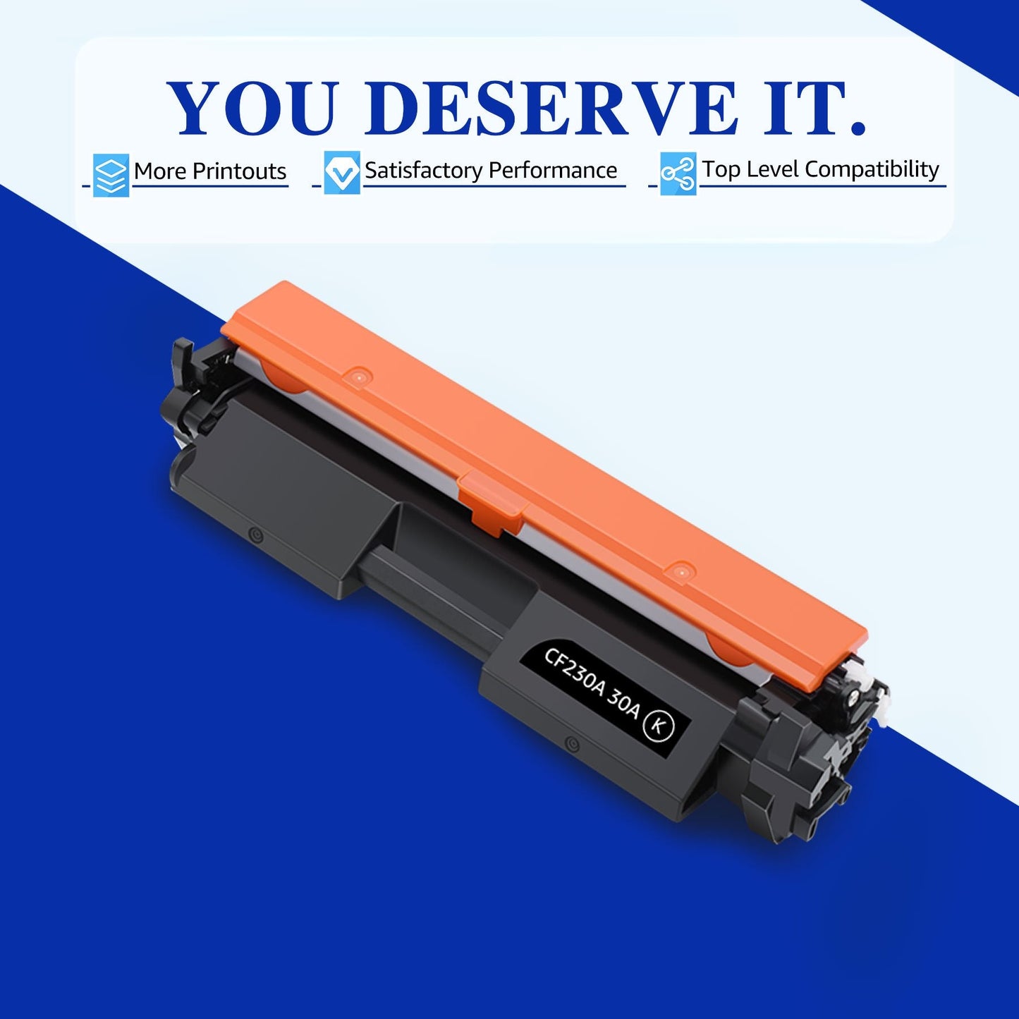 HaloFox CF230A 30A Toner Cartridge Compatible for HP(Black, 1-Pack)