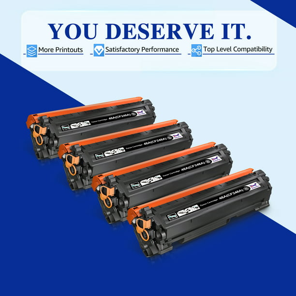 HaloFox 48A CF248A 248 A toner cartridge Compatible for HP(4 Black)