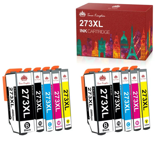 Compatible Cartridge Replacements for Epson 273XL High Yie (4 Black, 2 Cyan, 2 Magenta, 2 Yellow, 2 Photo Black, 12-Pack)