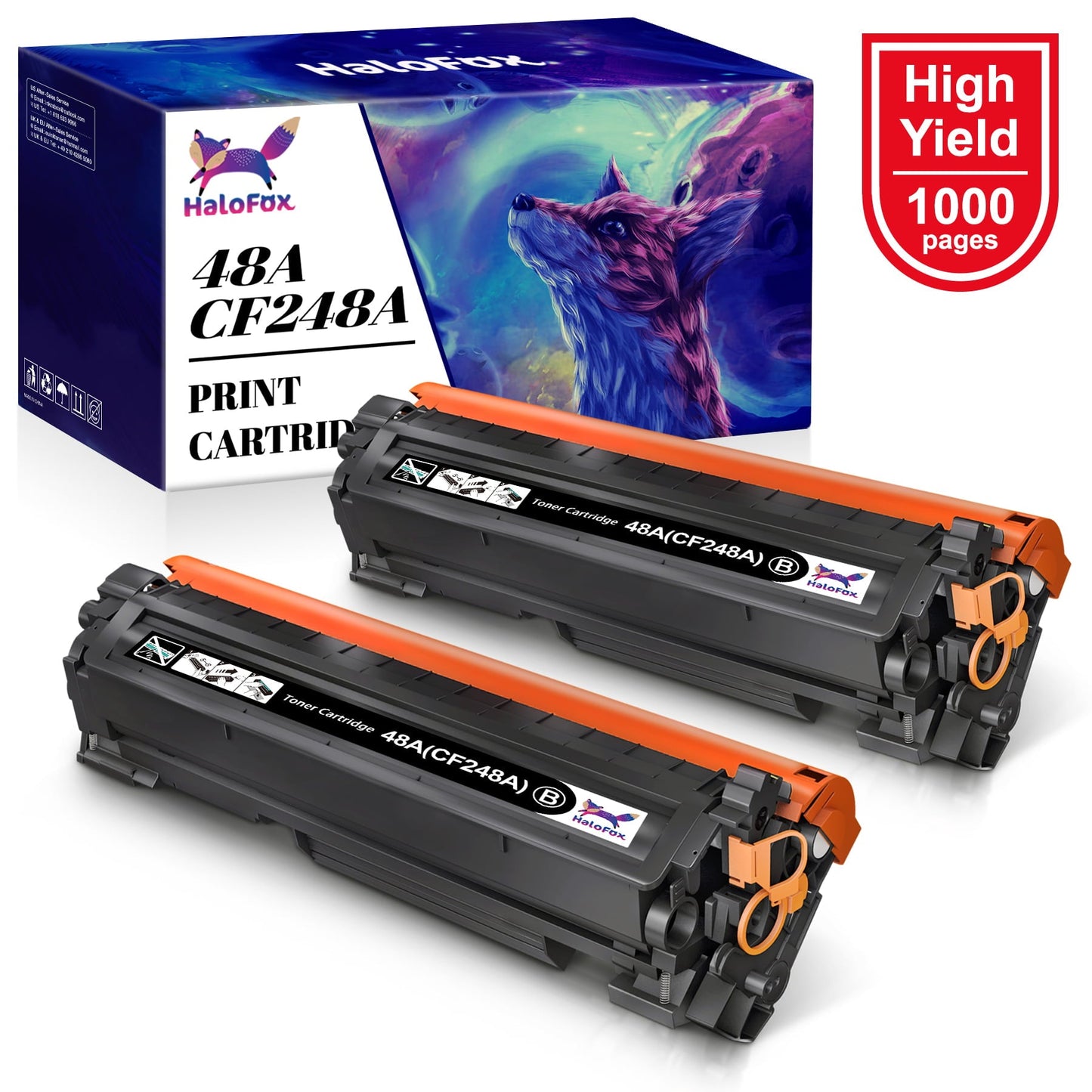 HaloFox Compatible Toner Black for HP(2 Pack)