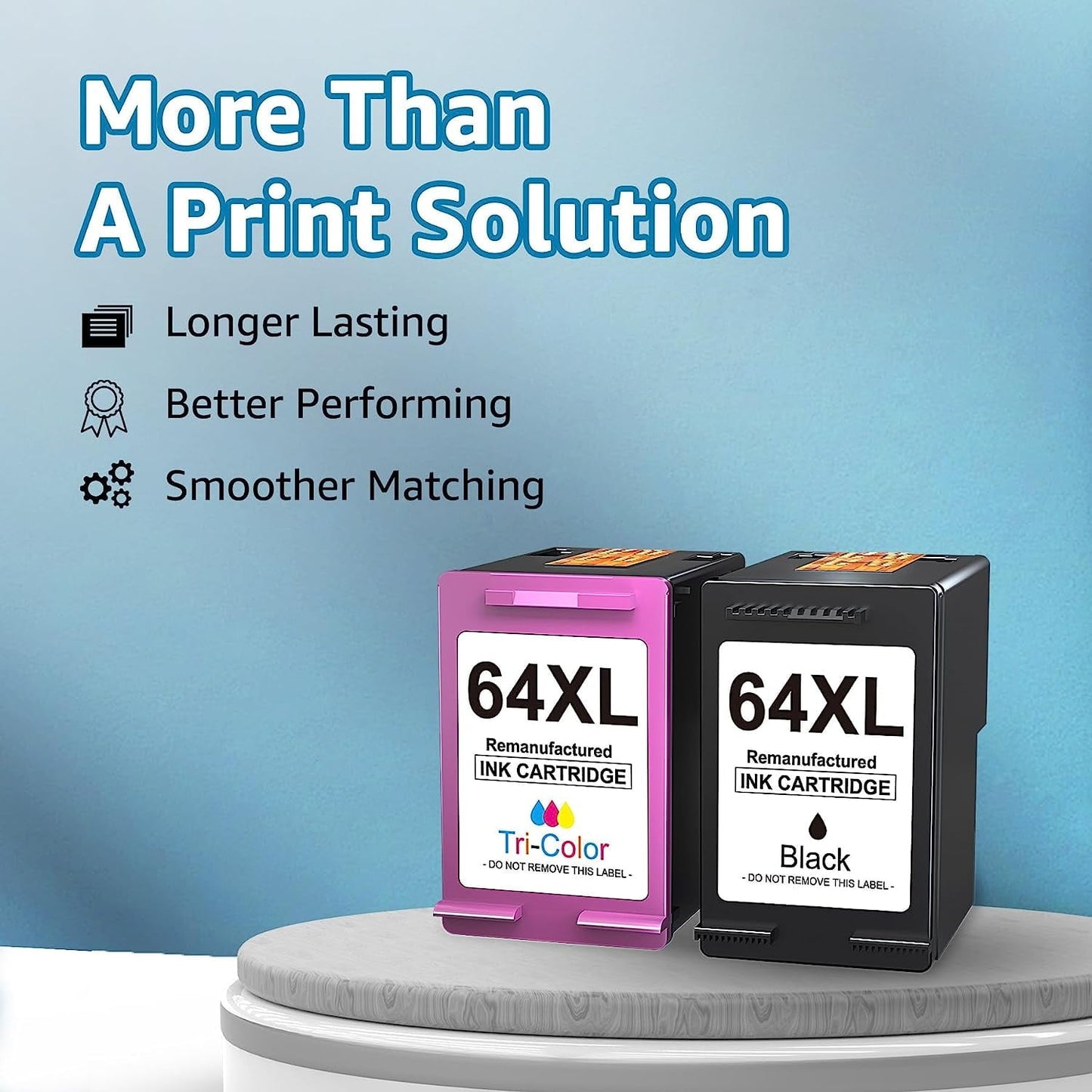 64XL Ink Cartridges Black(1 Black, 1 Tri-Color)