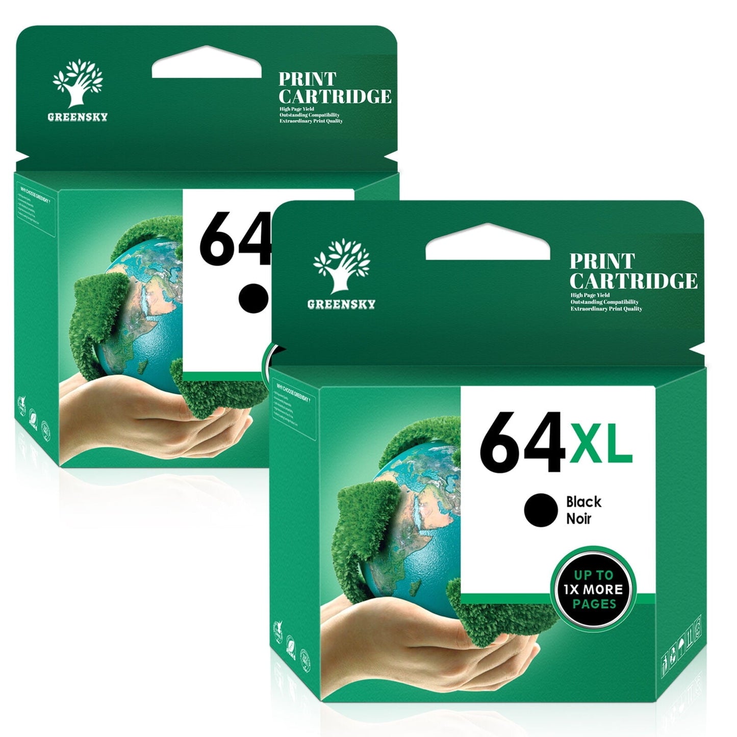 Greensky Printer Ink 64 Replacement (2 Pack)